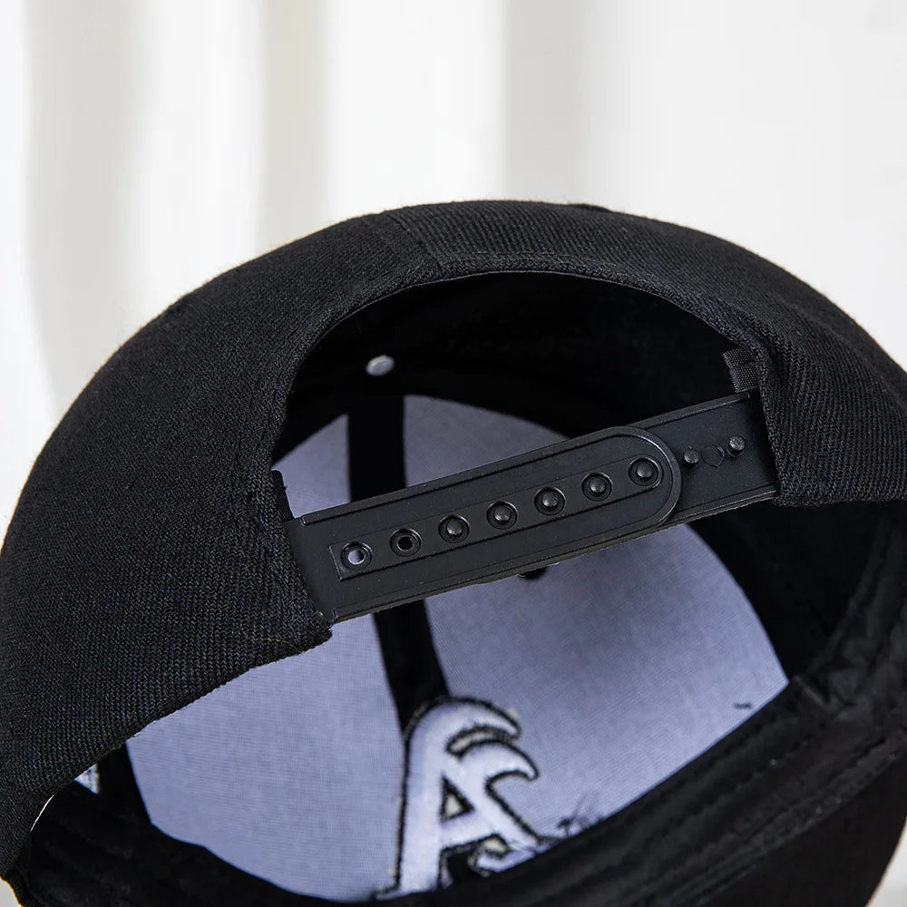 Hip Hop Style Baseball Cap With A Flat Top Color Patching Letter Embroidery Suitable For Both