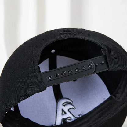 Hip Hop Style Baseball Cap With A Flat Top Color Patching Letter Embroidery Suitable For Both