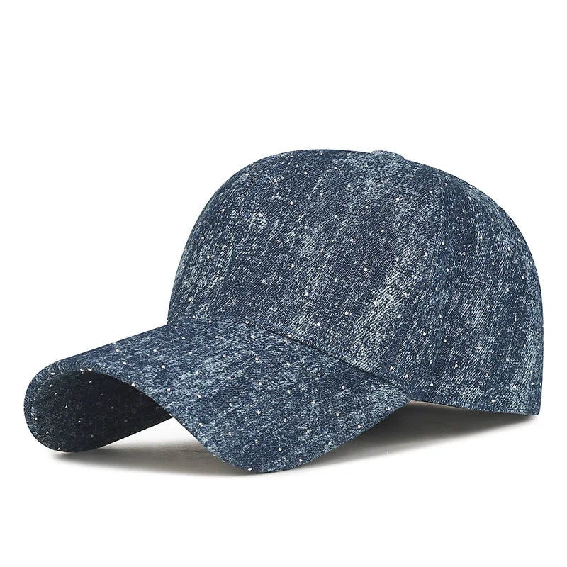 Korean Tie Dye Denim Baseball Cap, Men's And Women's