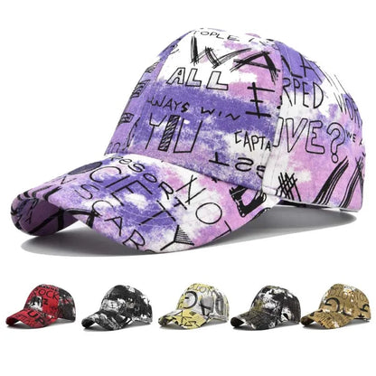 Graffiti Print Baseball Cap Spring