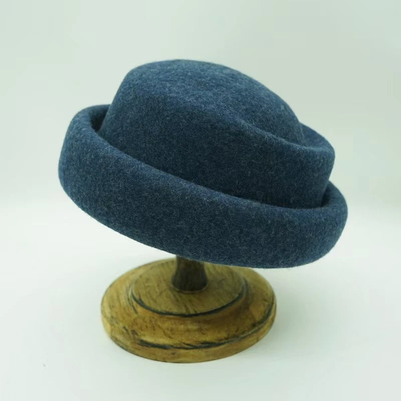 Japanese Retro White Black Brown Camel Wool Beret Women's Autumn And Winter