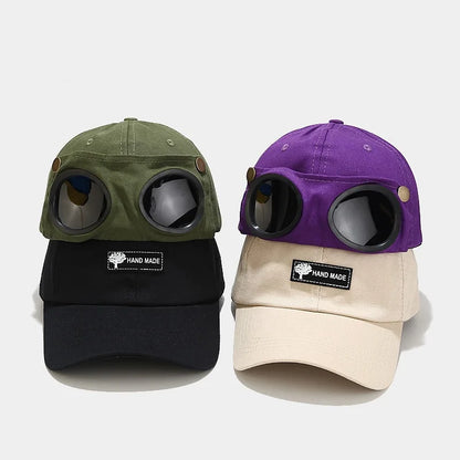 Aviator Hat With Sunglasses For Men Women Fashion Summer Baseball Cap