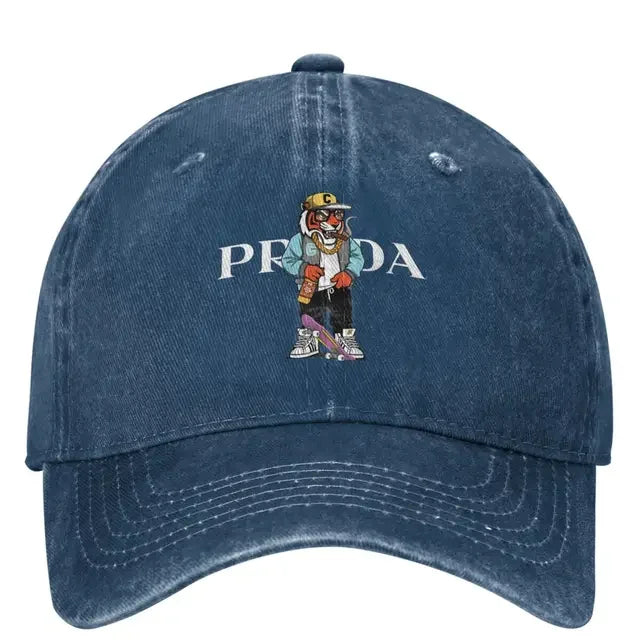 Tiger Print Baseball Cap Fashion Logo Outdoor