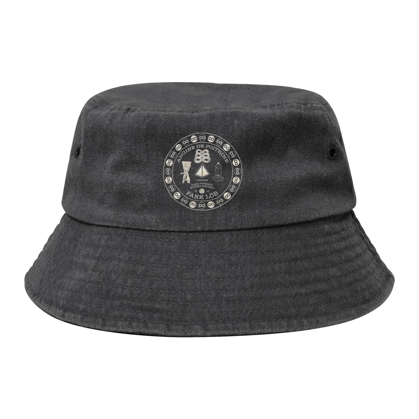 Street Angine De Poitrine Wearing Faces Band Bucket Hat