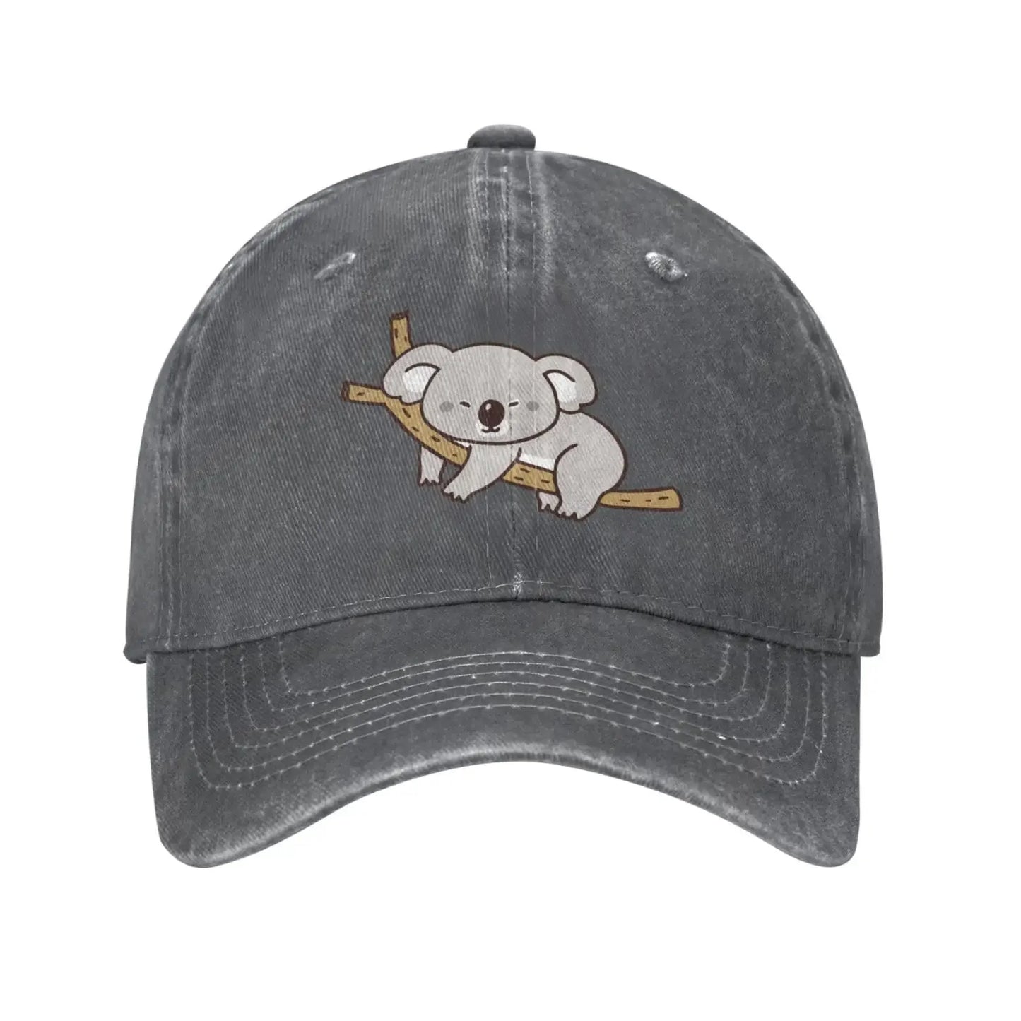 Cartoon Koala Vintage Adjustable Washed Denim Cotton Low Profile Dad Trucker Hat