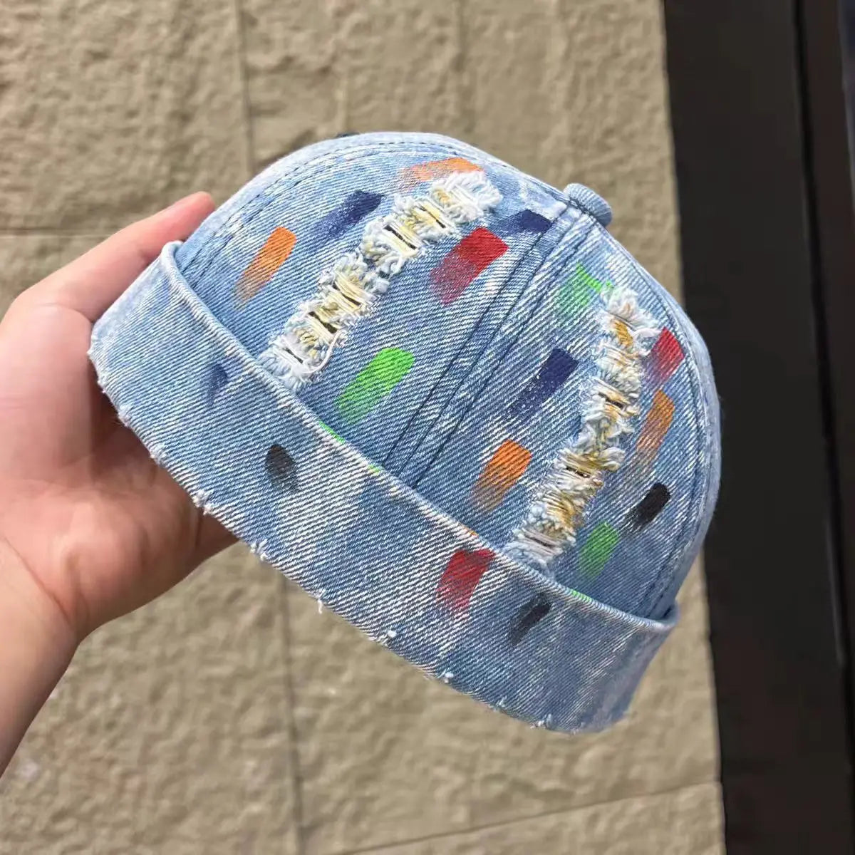 Retro Ripped Denim Hat Unisex Summer