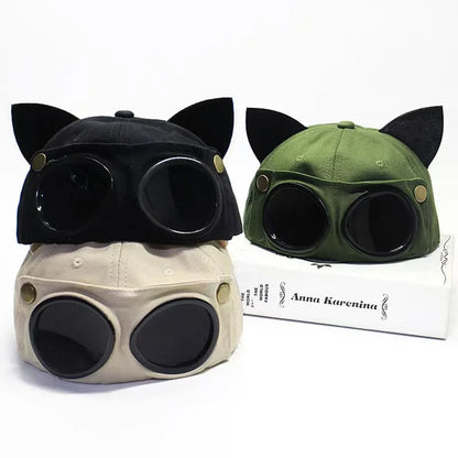 Unisex Summer Baseball Caps With Glasses Aviator Hat