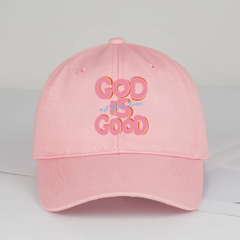 "God Is Good All The Time" Printed Multi-color Baseball Cap For Men Women