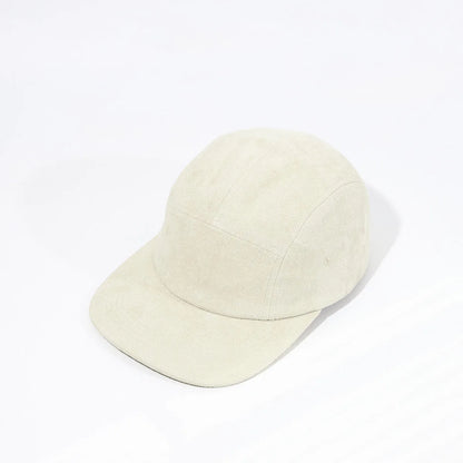 Suede Velvet 5 Panels Cap Flat Bill Running Hat