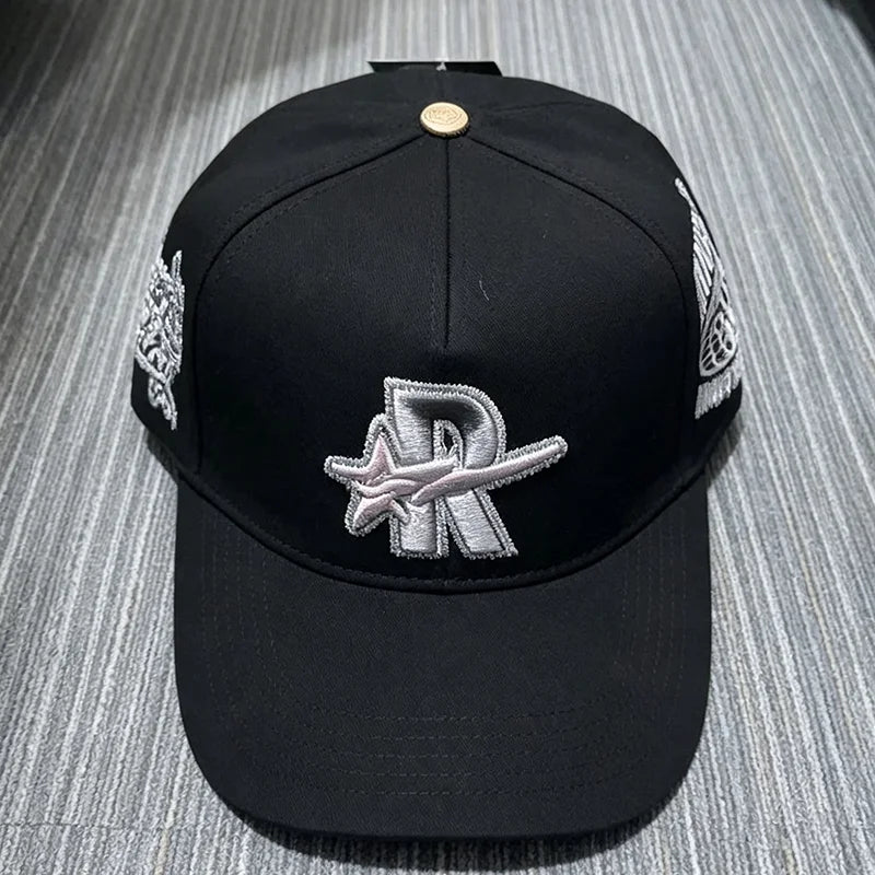Contrast Brim 3D Embroidered Rough Play Hats