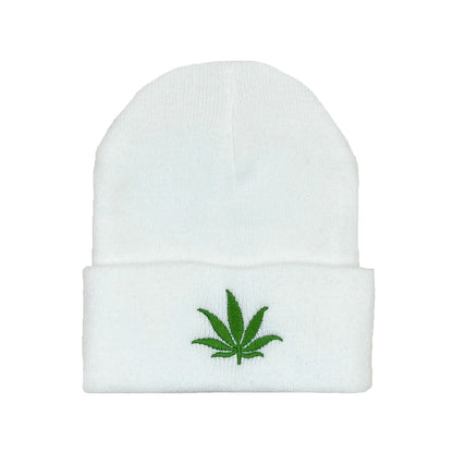 Winter Hat Maple Leaf Embroidered Weed Men And Women