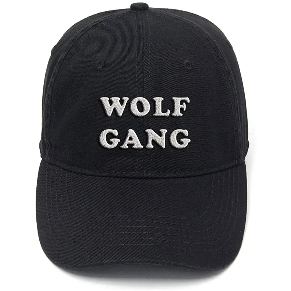 Wolf Gang Washed Cotton Men Women Baseball Caps