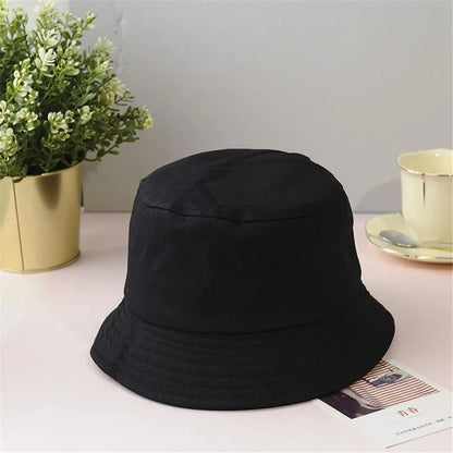 Cotton Summer Foldable Bucket Hat Unisex Women Outdoor Sunscreen Hat