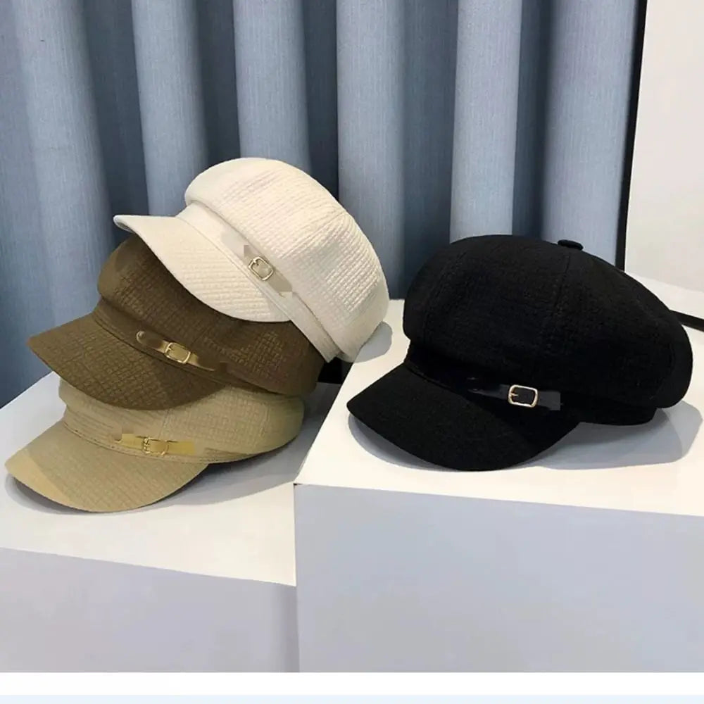 Casual Octagonal Newsboy Hat Accessories Fashion Designer Berets