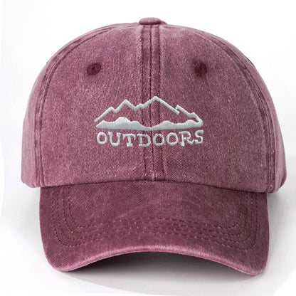 Buckle Baseball Cap with Forest Print