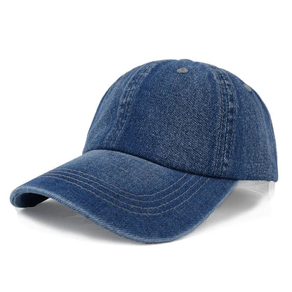 Vintage Washed Cotton Baseball Cap Men Women Denim