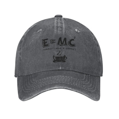 Energy Equals Coffee Baseball Caps