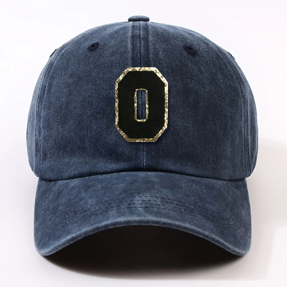 Fashionable 26 Letter Stick Label Hip-Hop Baseball Cap Hat for Men and Women