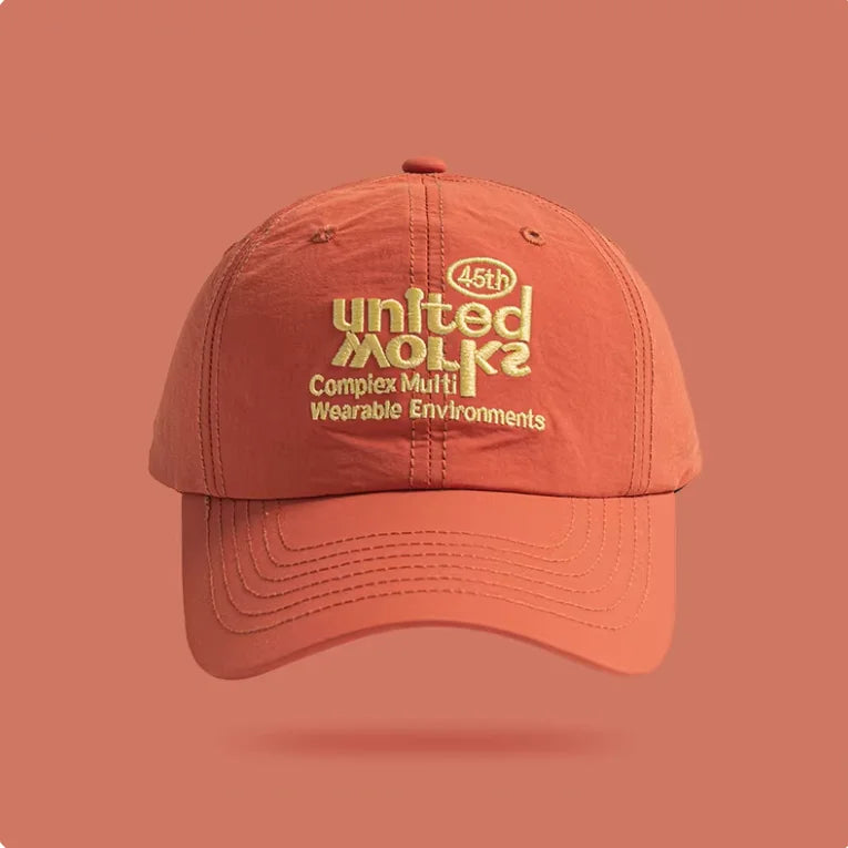 Letter Design Quick Dry Face Slimming Baseball Cap