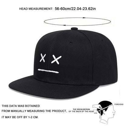 Unisex XX Smiley Face Embroidery Hip-hop Hats Spring Autumn Outdoor Baseball Caps