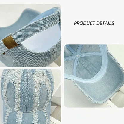 Distressed Vintage Washed Baseball Cap Women Men