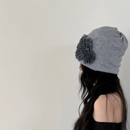 Japanese Korean Style Floral Slouchy Hat, Sun Protection Face-Framing Summer Cap