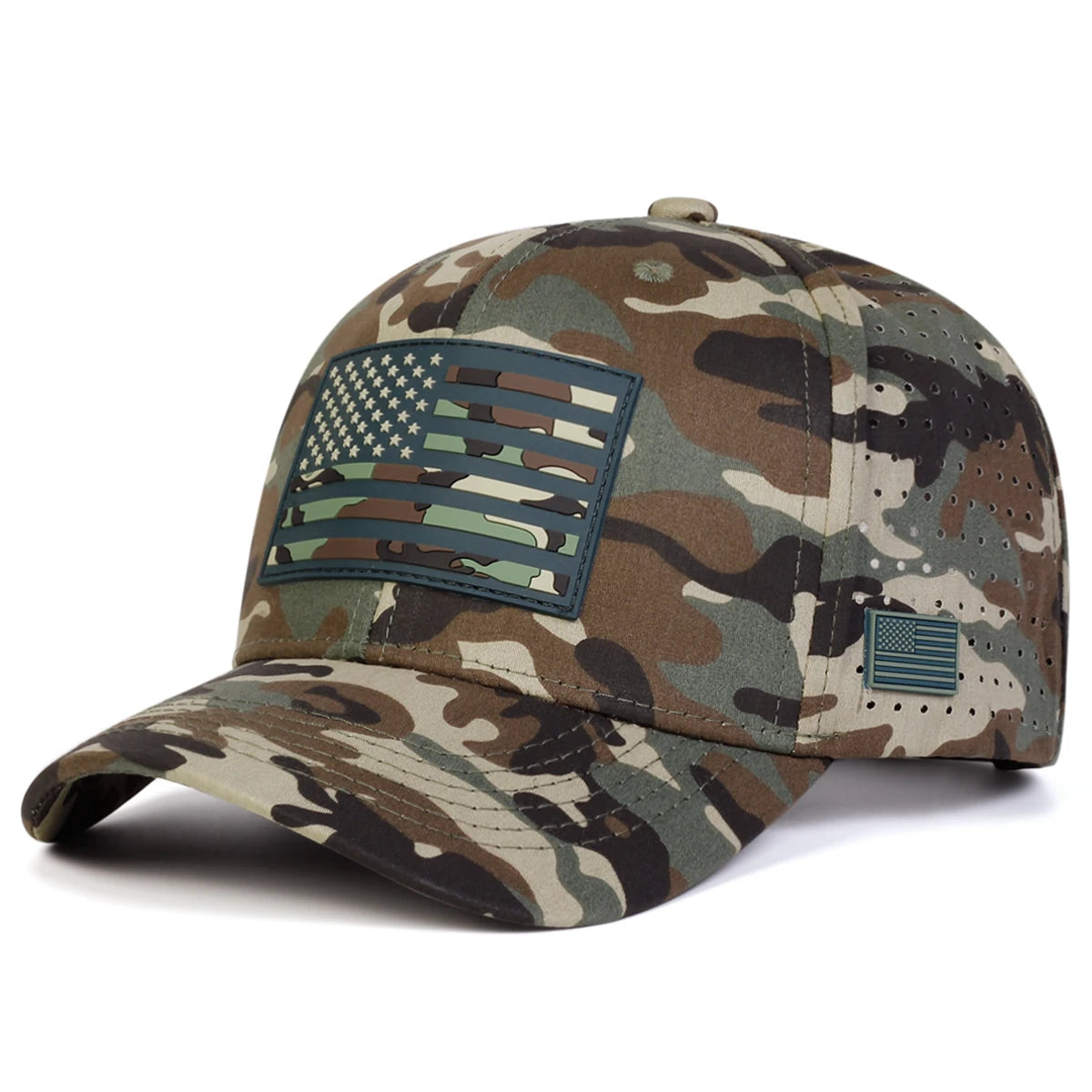 Unisex American Flag Embroidery Baseball Net Caps Outdoor Adjustable Casual Hats Sunscreen Hat Sports Cap