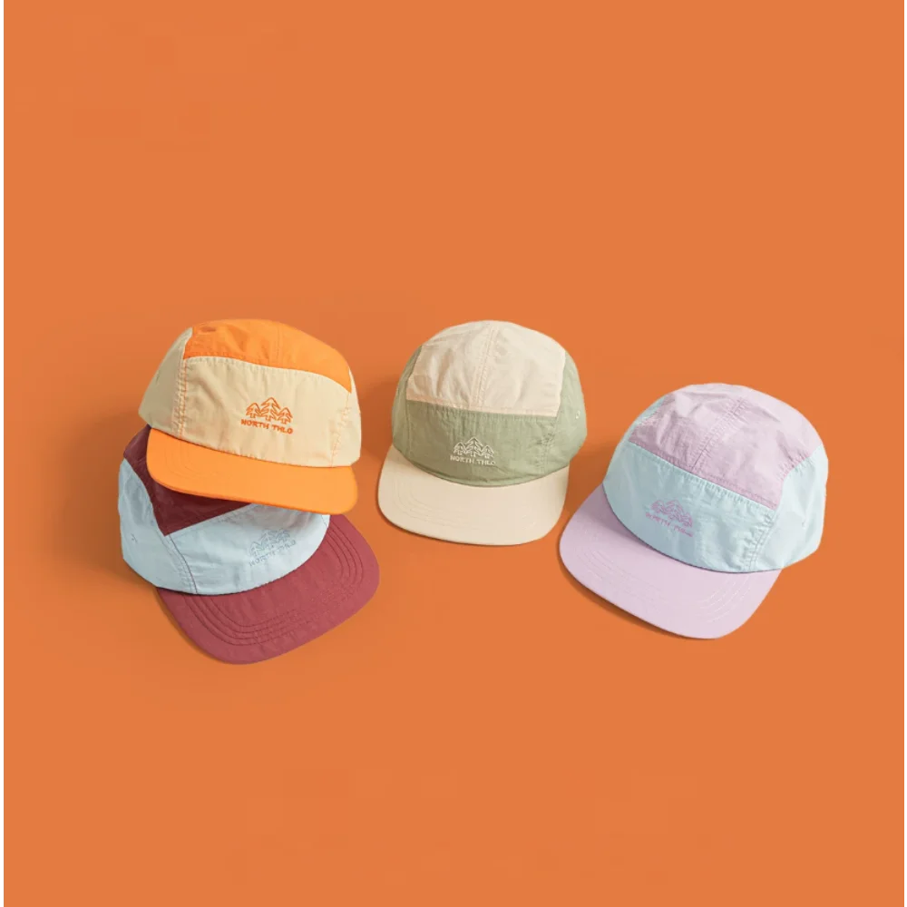 5 Panel Baseball Cap Flat Brim Nylon Mesh Waterproof Embroidery Letter Hat