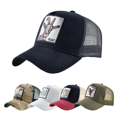 Embroidery Goat Patch Four Seasons Baseball Cap For Men Women