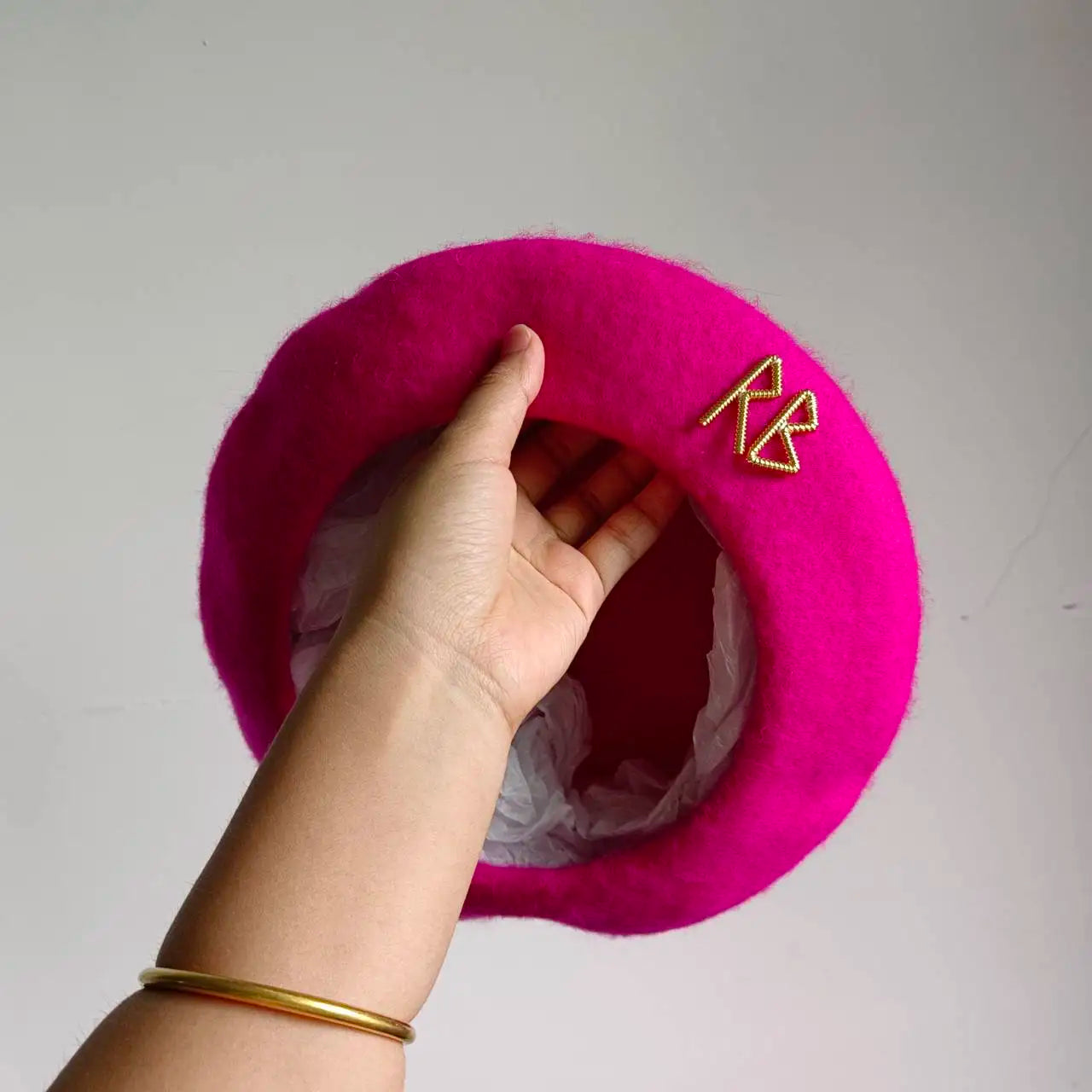 Women's French Beret English Letters Autumn And Winter Wool Hat