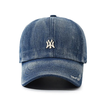New Unisex Letter Embroidery Hole Denim Baseball Caps