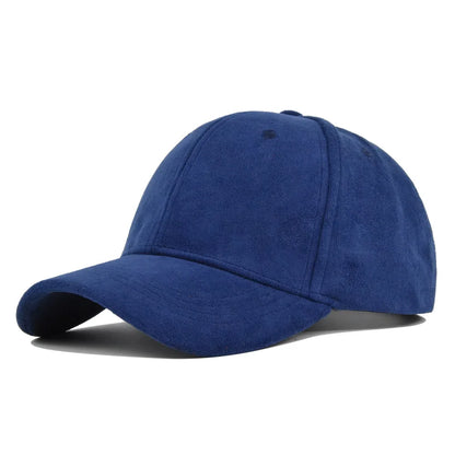 Fashion False Suede Baseball Caps For Men Women Autumn Winter