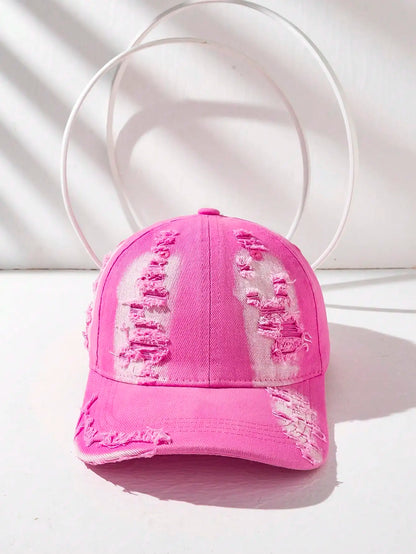 Unisex Distressed Ombre Color Retro Casual Fashion Couple Cap