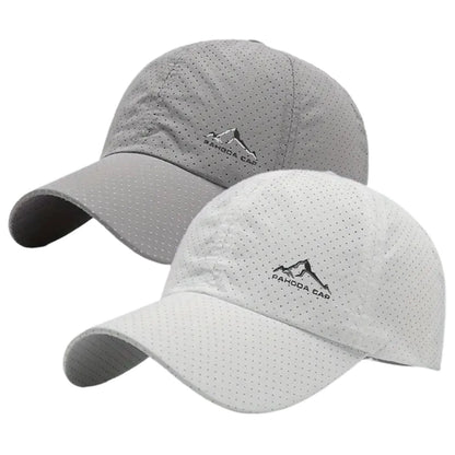 2PCS Unisex Baseball Caps Summer Quick Drying Breathable Hat Outdoor Sports