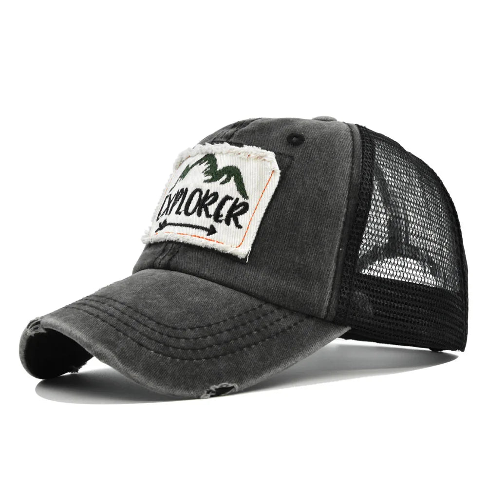 Outdoor Casual Cap For Men Women Simple Letter Patch Design Baseball Cap Summer