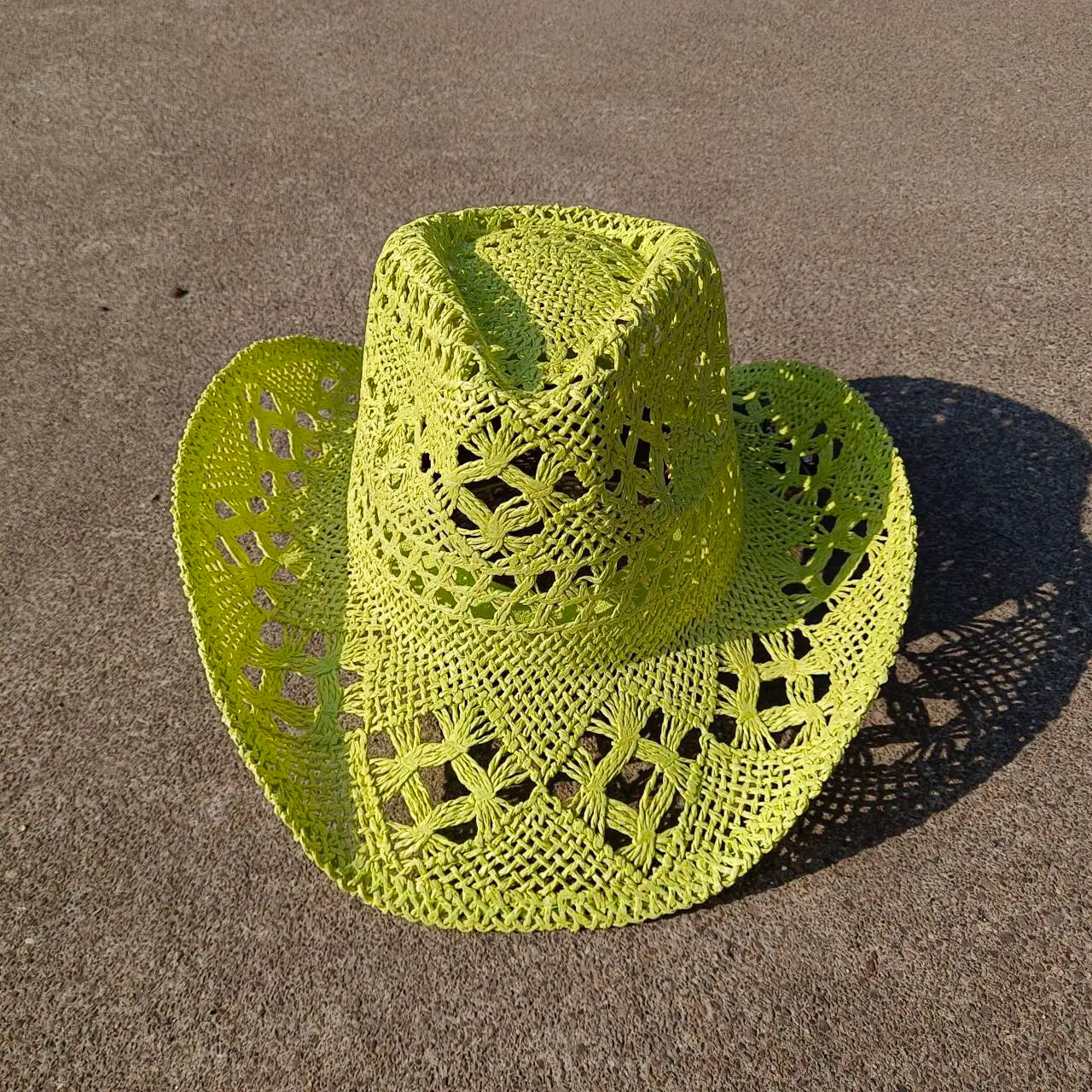 Summer Straw Cowboy Hat Hollow Woven Straw Hat