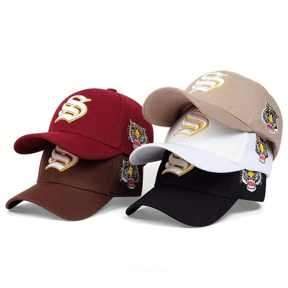 Tiger Letter Embroidery Baseball Cap Unisex Cotton Caps Outdoor Curved Brim Leisure hat