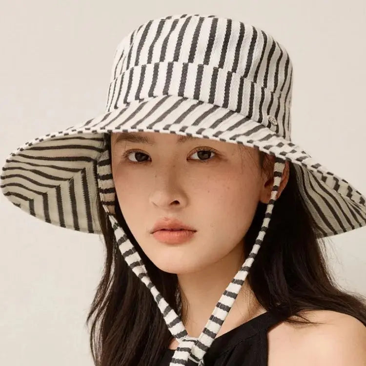 Wide-Brimmed Sun Protection Bucket Hat