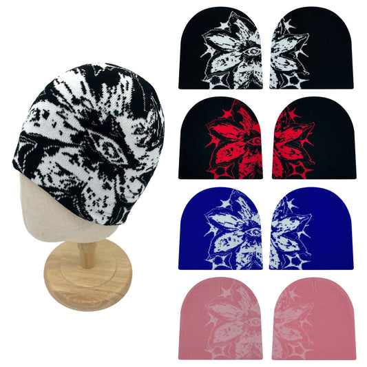 Personalized Trend Large Patterned Jacquard Knitted Hat