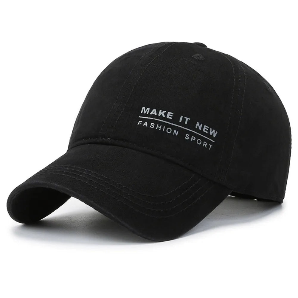 Letter Embroidery Visor Baseball Cap Adjustable Pure Cotton Peaked Cap Casquette For Man Women Unisex