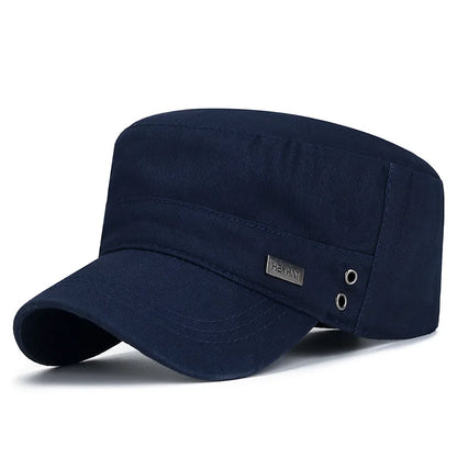 Breathable Cotton Flat Top Baseball Cap For Men Outdoor