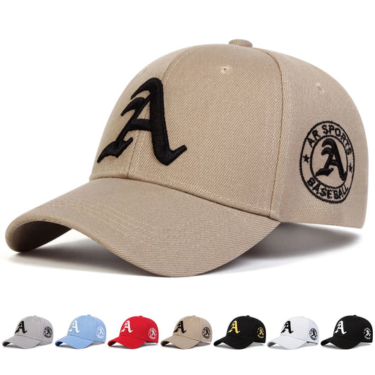 Unisex Gothic Letter A Embroidery Baseball Caps