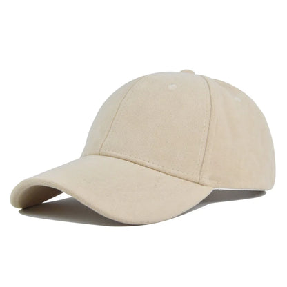 Fashion False Suede Baseball Caps For Men Women Autumn Winter