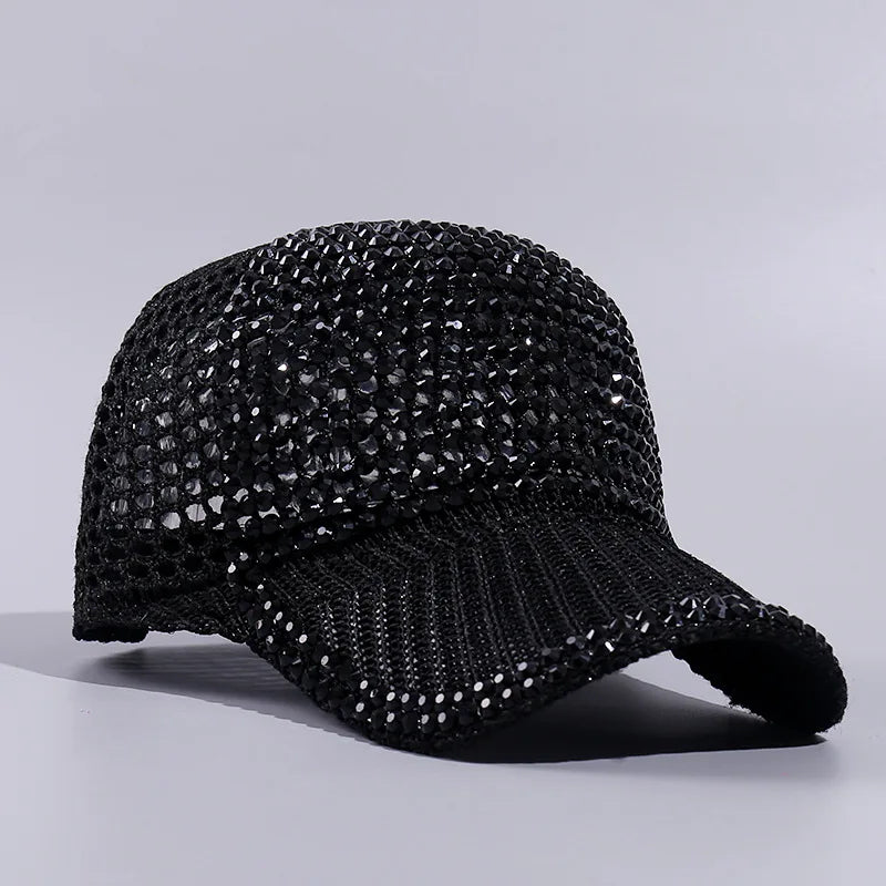 New Mesh Rhinestone Baseball Cap For Women Men