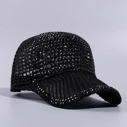 New Mesh Rhinestone Baseball Cap For Women Men