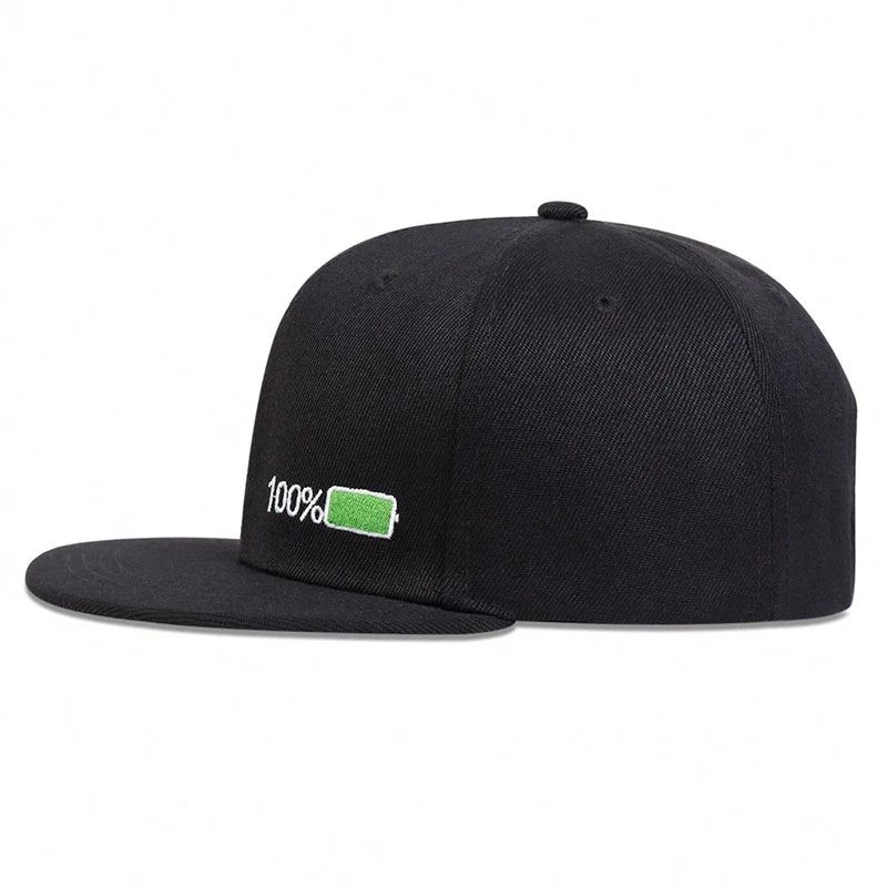 Unisex Battery Embroidery Hip-hop Hats Spring Autumn Outdoor Casual