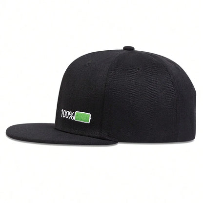 Unisex Battery Embroidery Hip-hop Hats Spring Autumn Outdoor Casual