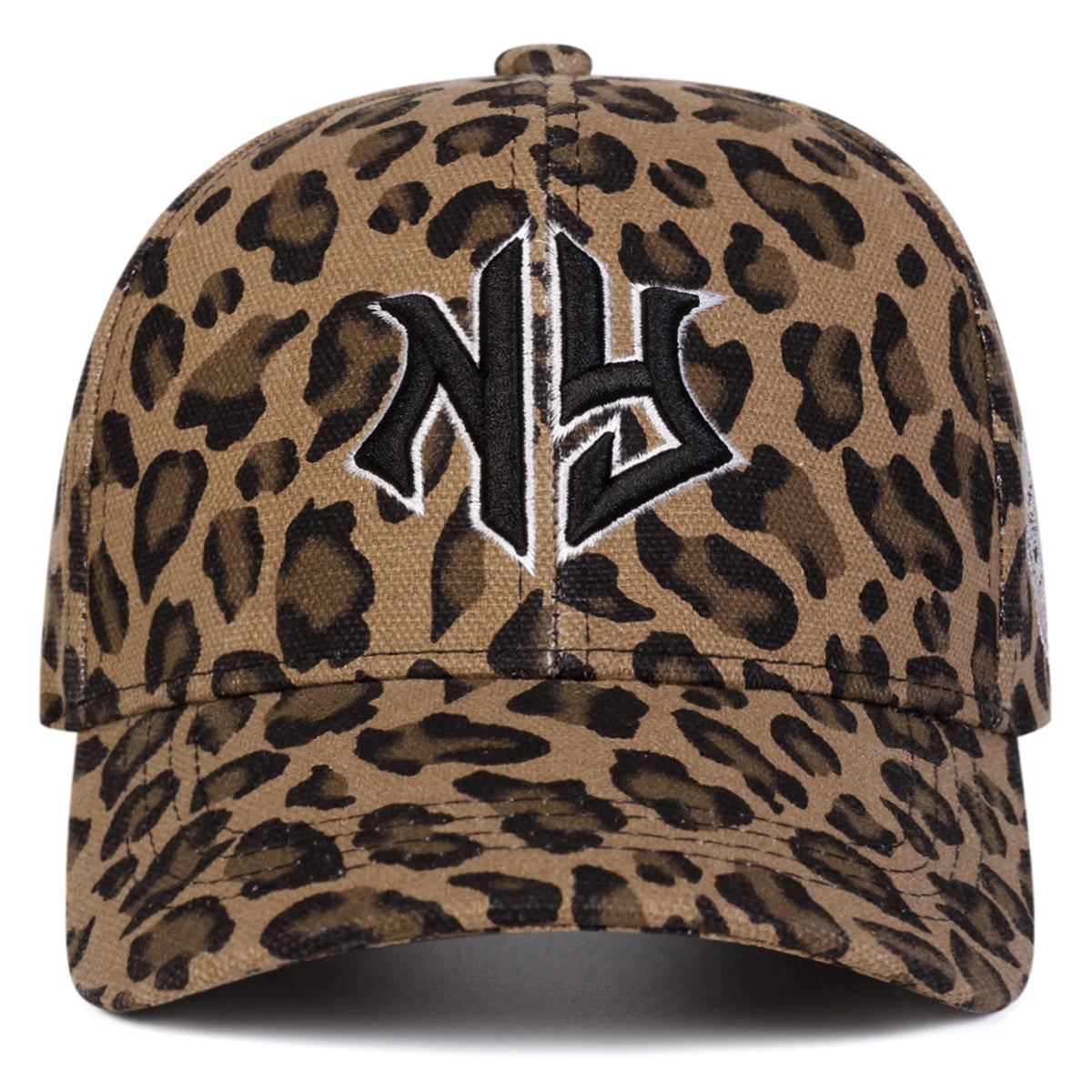 Unisex NY Embroidery Leopard Print Baseball Caps