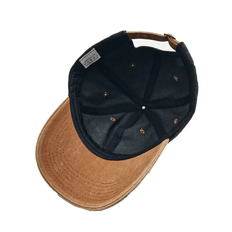 Unisex Versatile Color-Matched Washed Baseball Hat