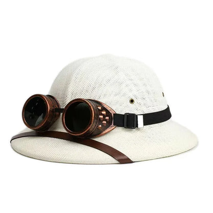Summer Helmet Straw Hat Outdoor Men's And Women's Travel Personalized Hat